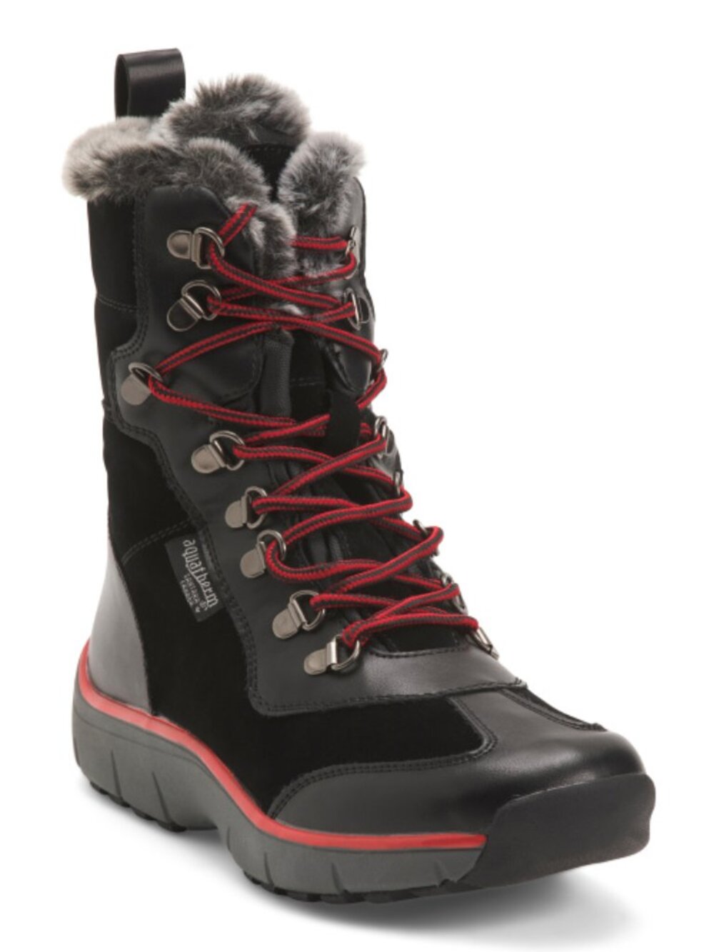 AQUATHERM CANADA Essie Waterproof Cozy Collar Lace Up Winter Boots